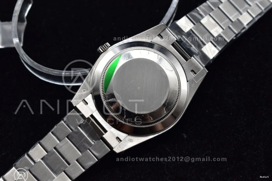 40 V2 Roman GMF SS Bracelet Steel Iced DayDate President On Dial Markers Blue A3255 904L 0309